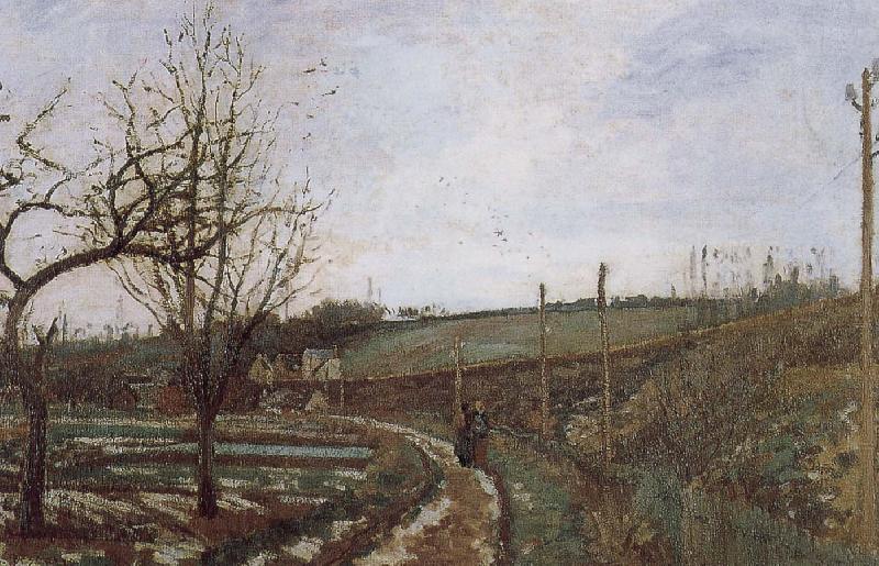 Camille Pissarro winter scene France oil painting art